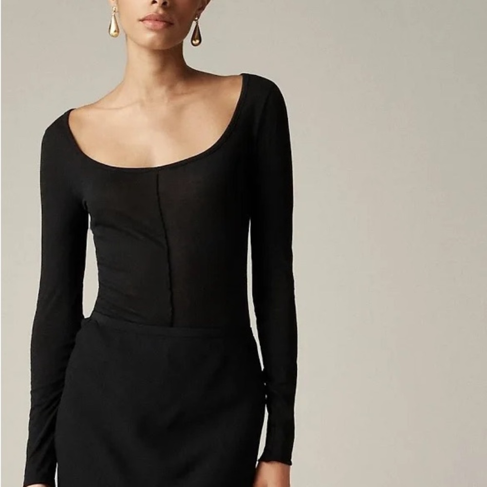 Jcrew black long sleeve top